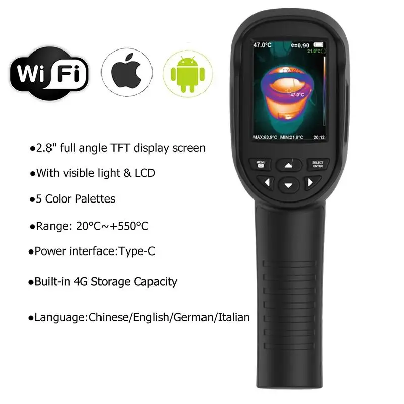 HT-06 256x192 Pixels WIFI Ther - Thermal Imaging Camera 256X192 recension och pris